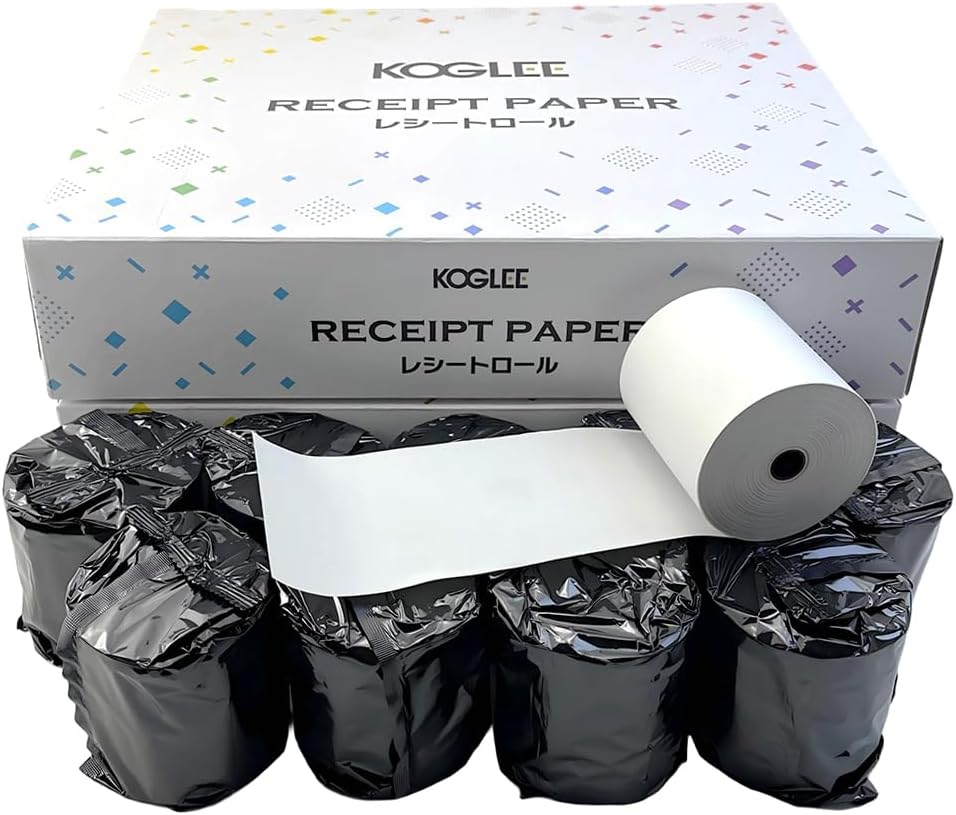 ビジコム純正 三菱製紙国産 感熱レジロール紙 58mm×40×12mm 200巻